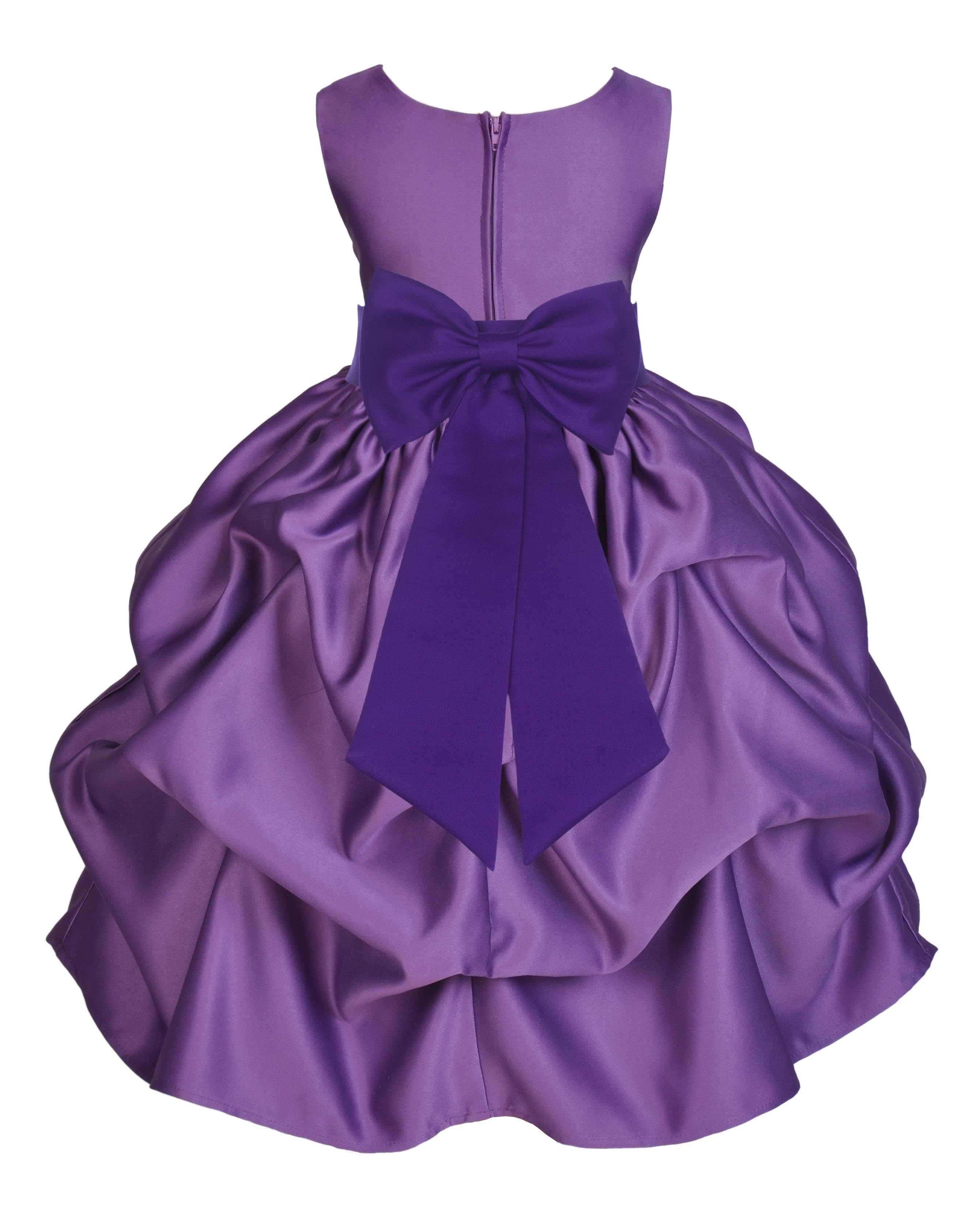 cadbury purple flower girl dresses