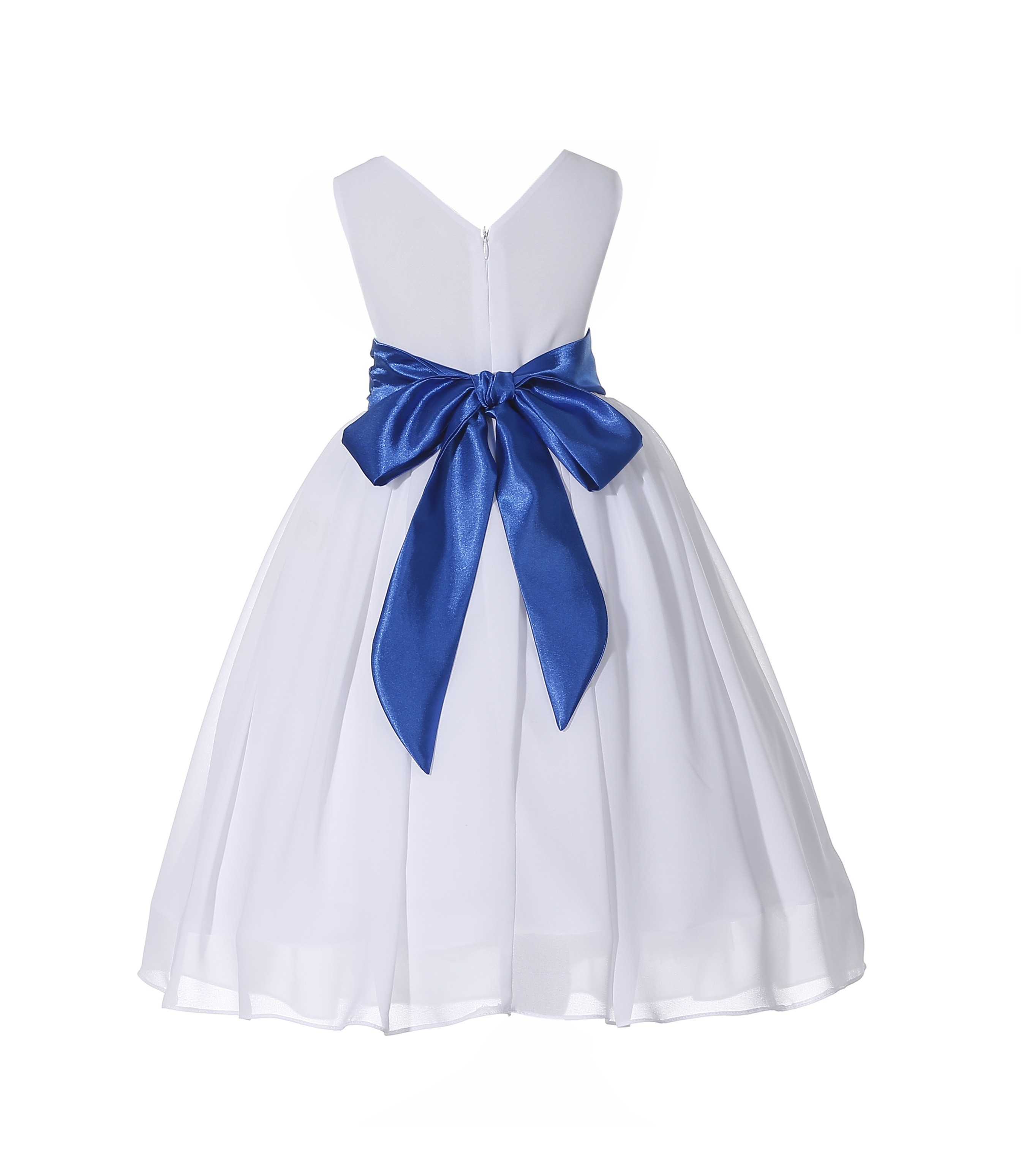 white dress with royal blue